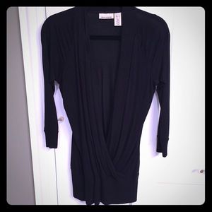 DKNY black wrap tunic
